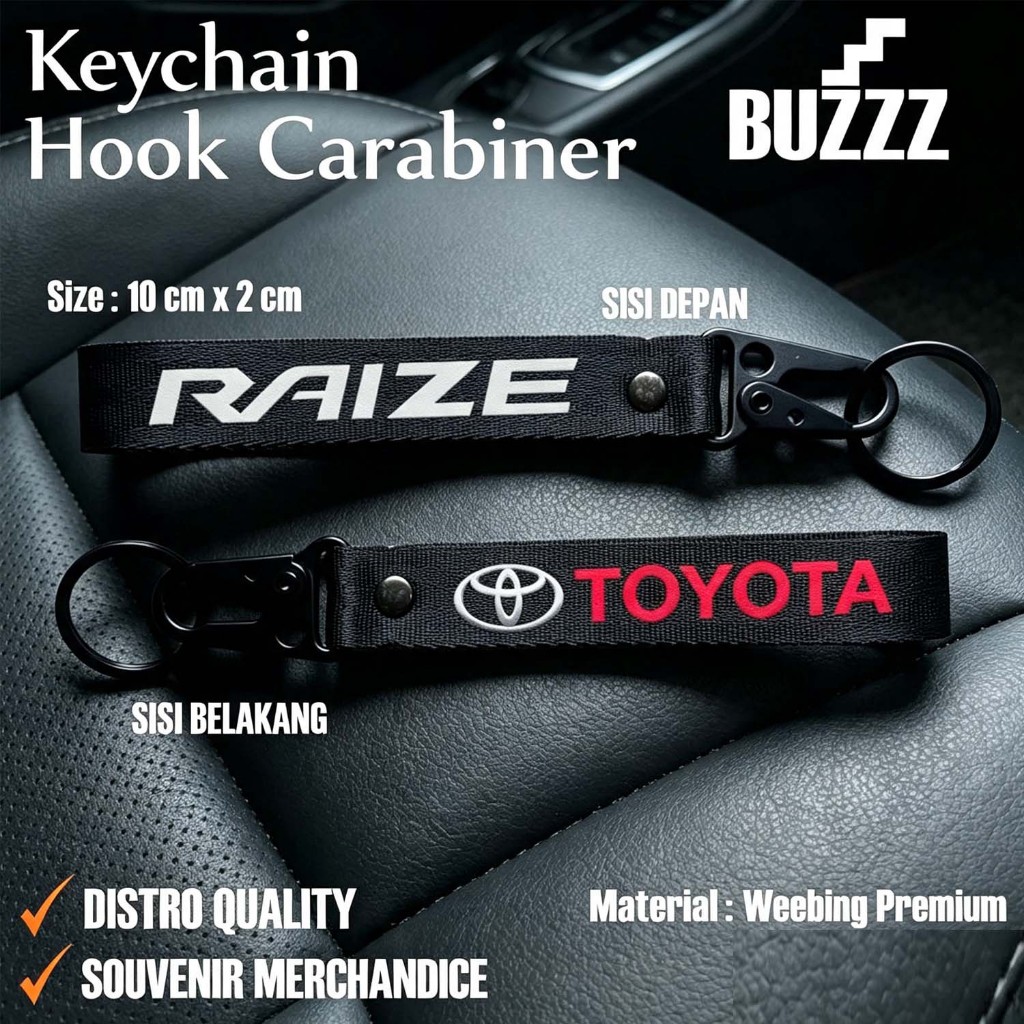 GANTUNGAN KUNCI RAIZE - KEYCHAIN TOYOTA RAIZE - KARABINER TOYOTA RAIZE