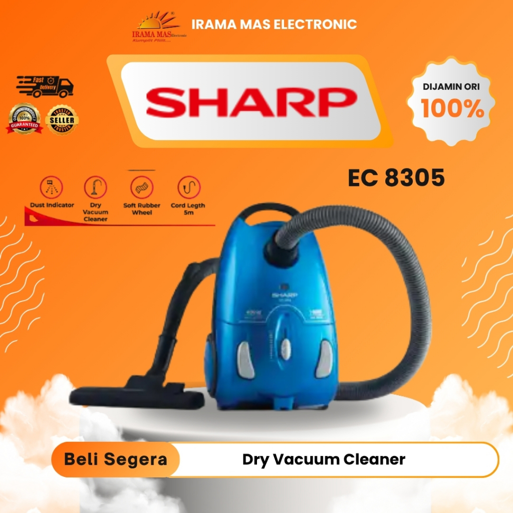 VACUUM CLEANER SHARP EC 8305 | BAGGED CANISTER Dry Vacuum Cleaner