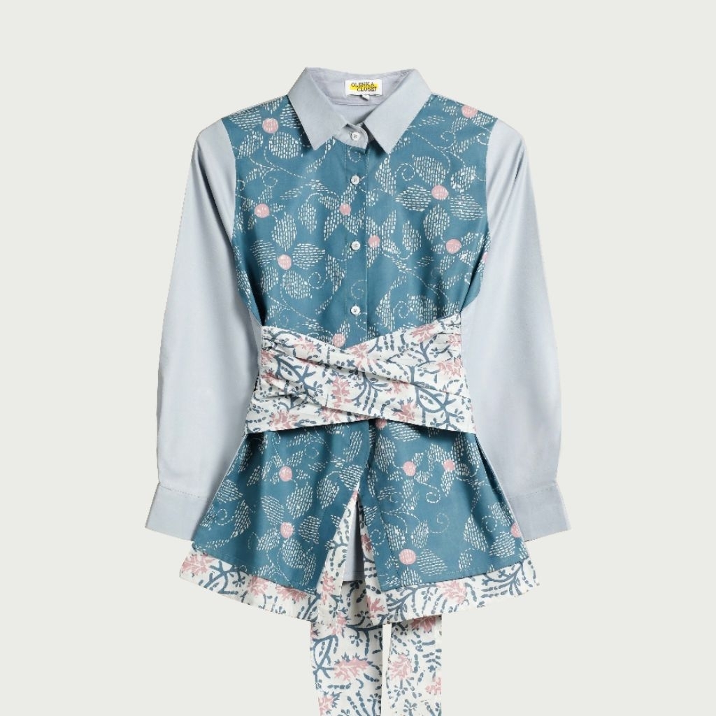 Atasan Batik O72 Baju Blus Blouse Kerja Wanita Modern