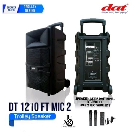 SPEAKER PORTABLE DAT DT 1210 FT/dat1210ft/ dat 1210ft + 2 MIC WIRELESS