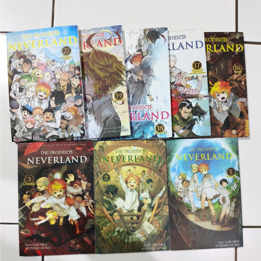 set komik the promised neverland 1-3, 16-20 preloved