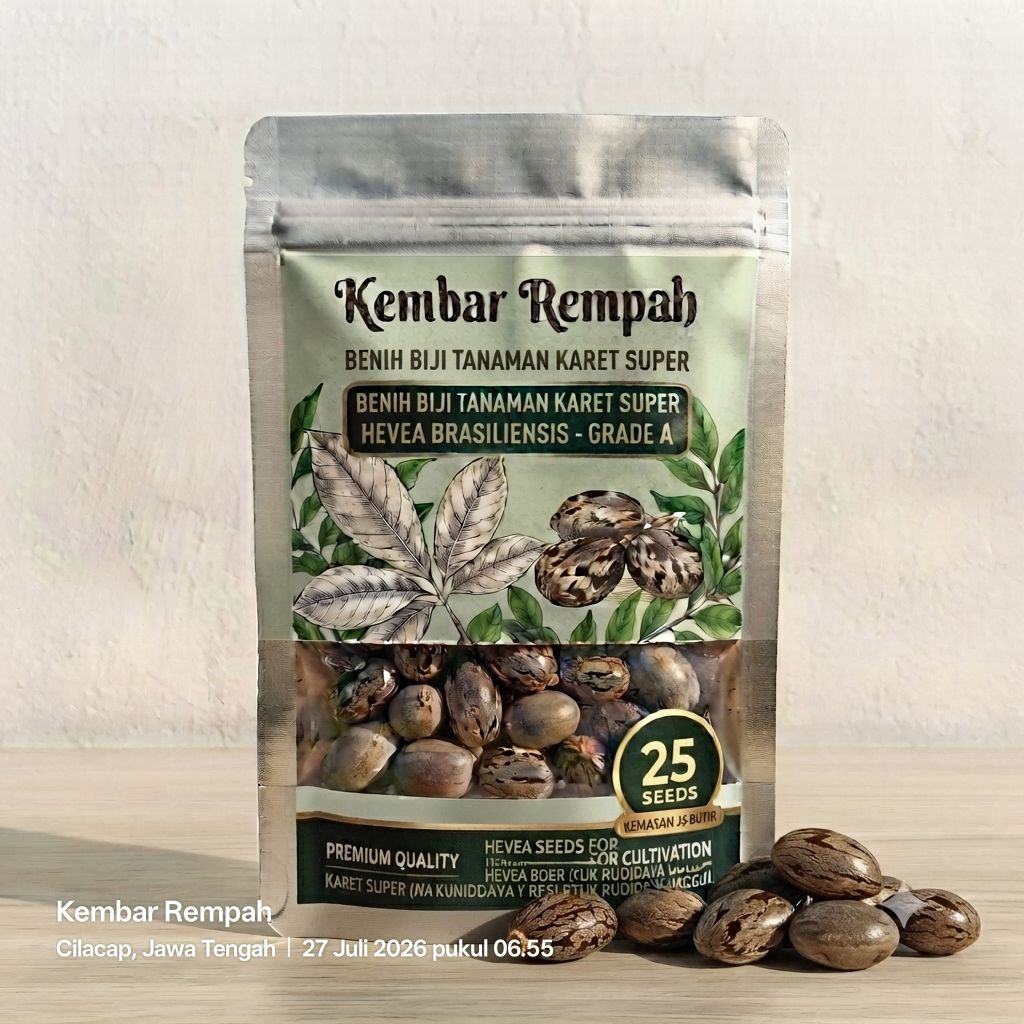 Biji Benih Karet Klon PB 260 Super Kemasan 25 Butir