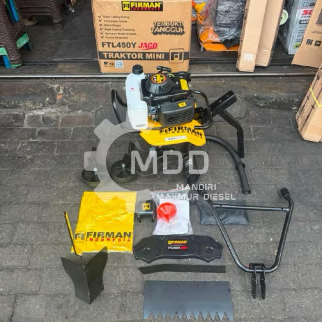 Cultivator FIRMAN FTL 450Y JAGO Traktor Tangan Mini Tiller Mesin Bajak Tanah Sawah Kebun 7 HP FTL450