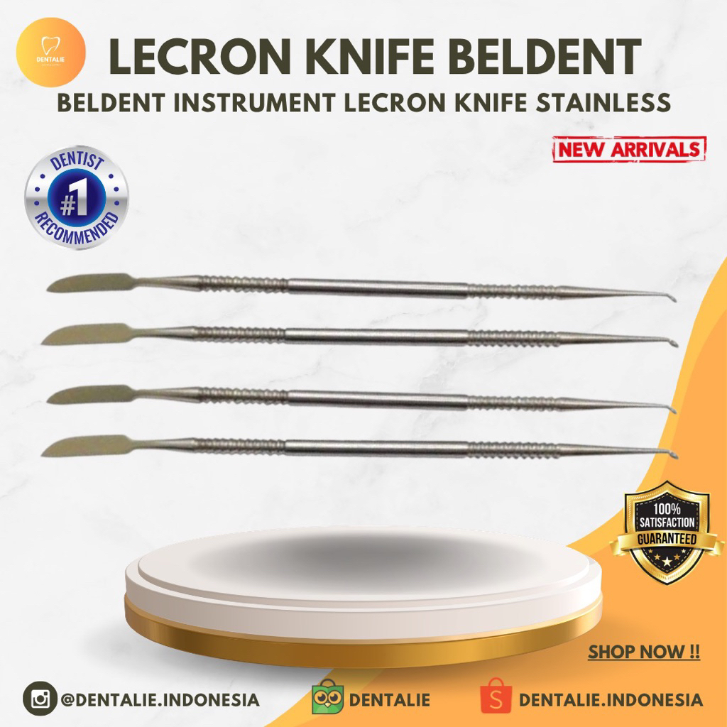 Dental Lecron Knife Stainless Beldent / Pisau Lecron / Wax Knife