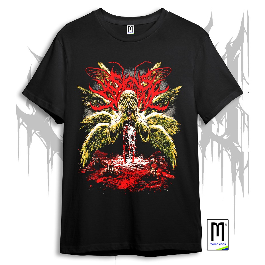 T-SHIRT SIGNS OF THE SWARM | TAG MERCHCONS | BOOTLEG | KAOS BAND | KAOS METAL | KAOS MUSIK