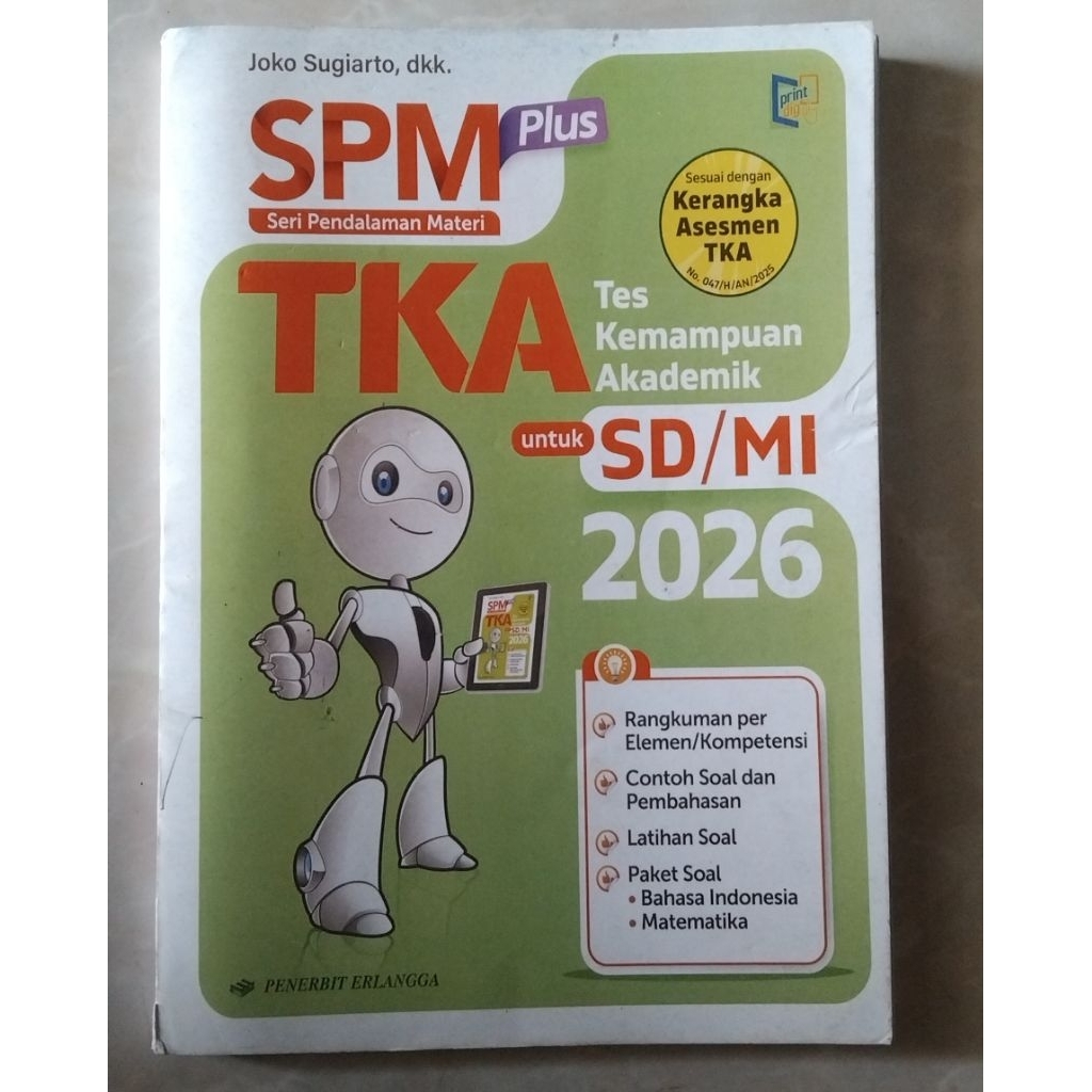 Buku SPM Plus TKA penerbit Erlangga + kunci jawaban