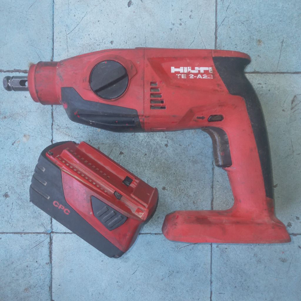 Hilti TE 2-A22 bor cordless rotary hammer bekas minus baterai dan kepala bor
