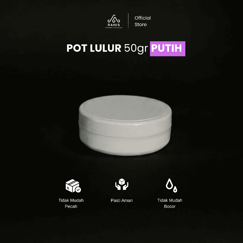 PUTIH 50gr Pot Lulur | Pot Pomade 50gr