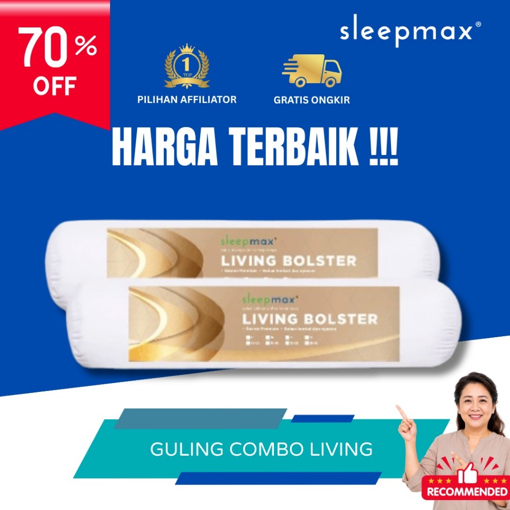 Paket Guling Tidur Sleep Max dengan Dakron Silikon Lembut dan Tahan Lama