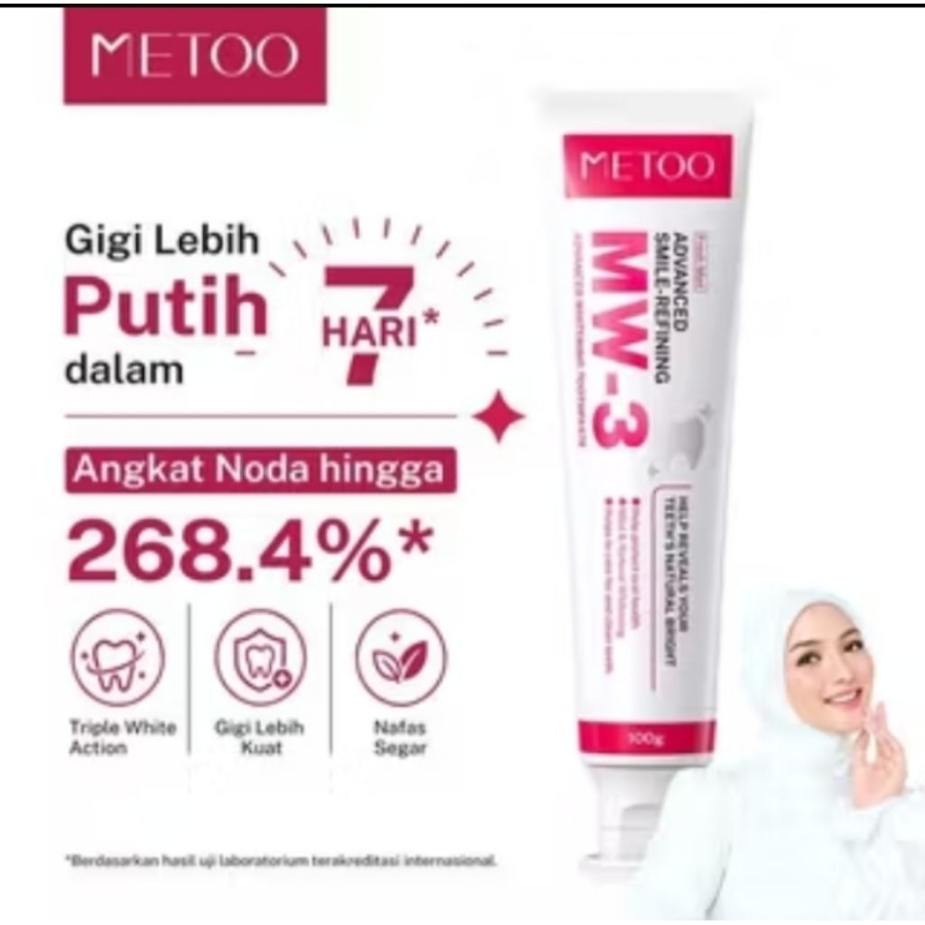 METOO MW-3 Pasta Gigi Pemutih Probiotik , Memutihkan Gigi Alami