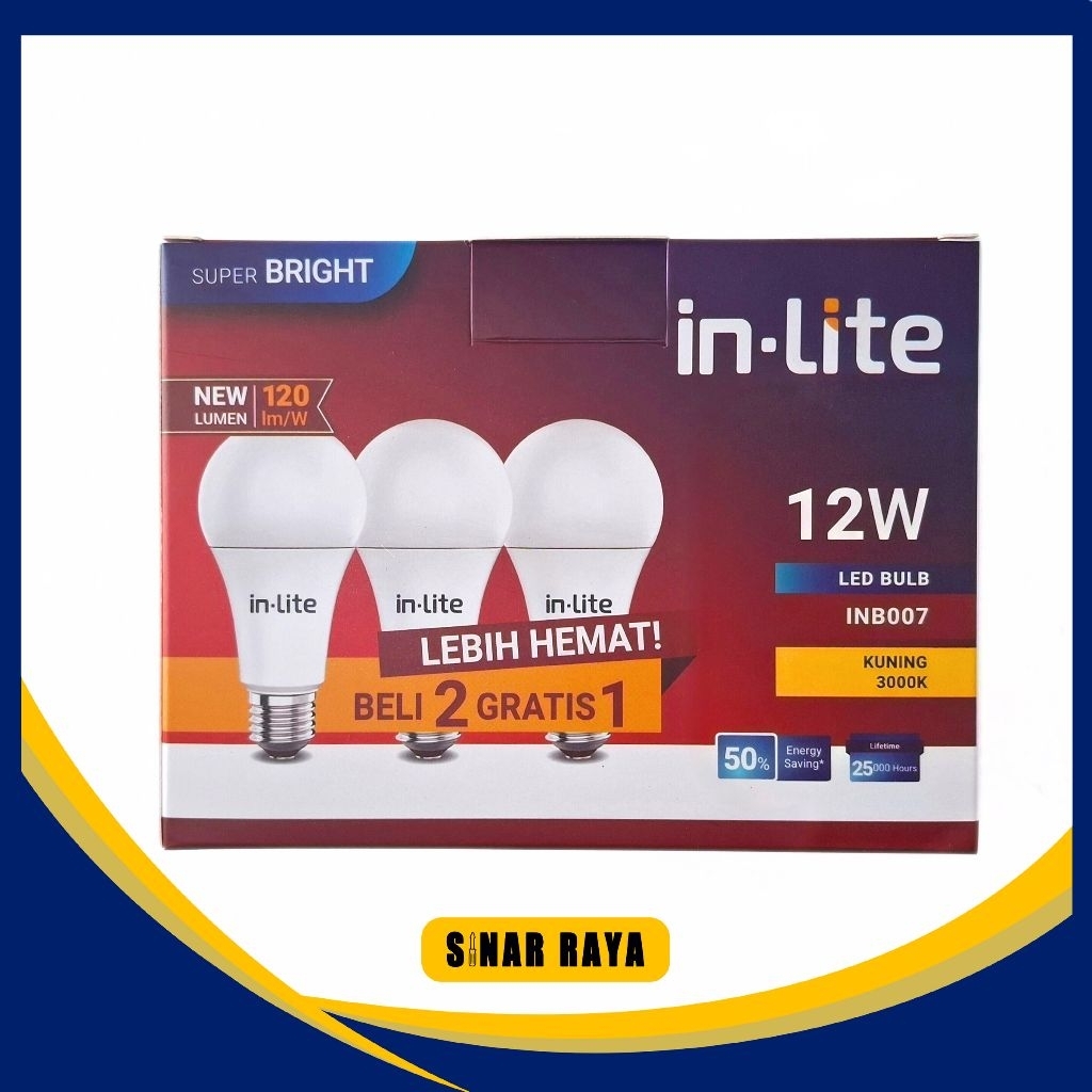 Lampu Led Inlite 12 watt Kuning / Lampu inlite 12w Warm White / Paketan Lampu Inlite / Lampu Led 300