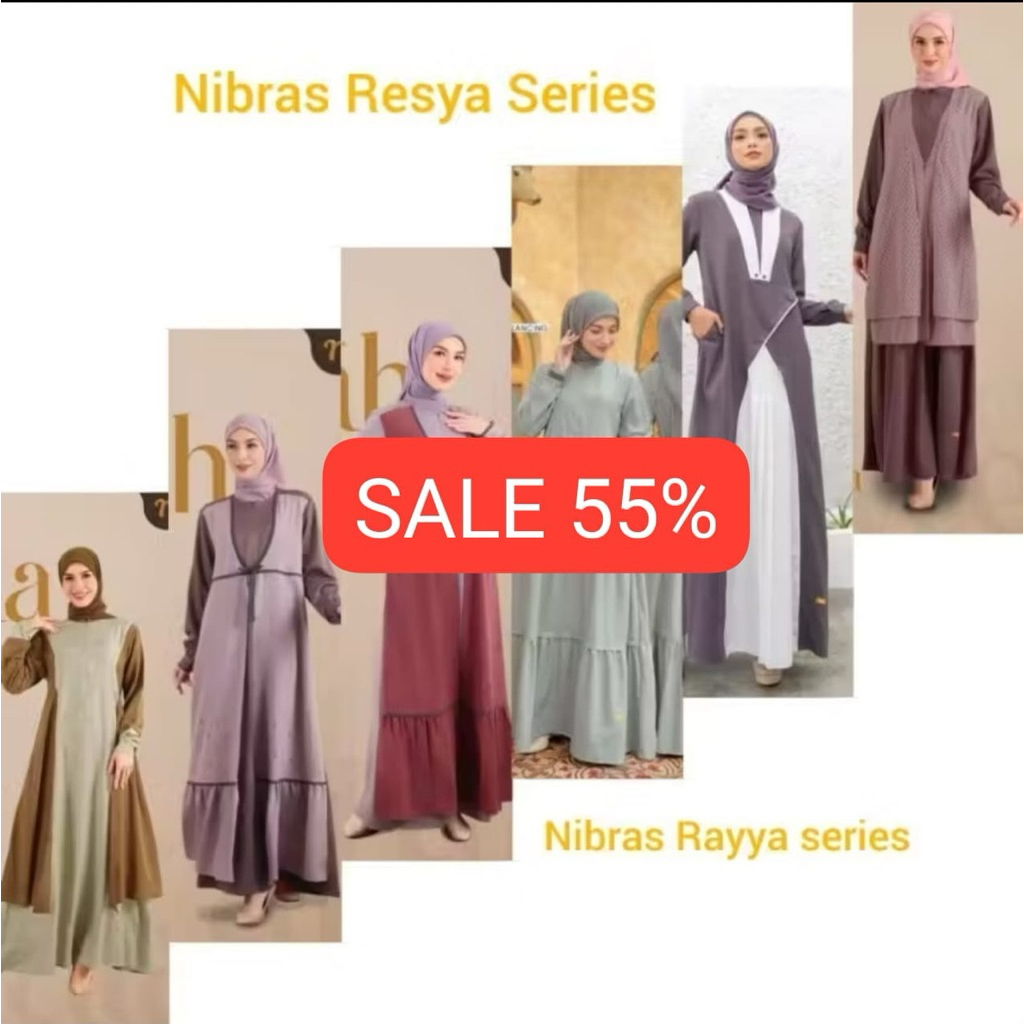 SALE 55% PROMO Nibras RESYA 51 CUCI GUDANG Terbaru Gamis Nibras Original Resya 51 NIBRAS