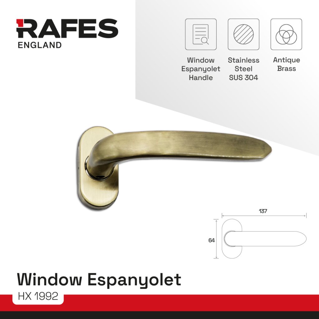 Handle Kunci Pintu / Jendela Espanyolet RAFES ENGLAND (HX 1992)