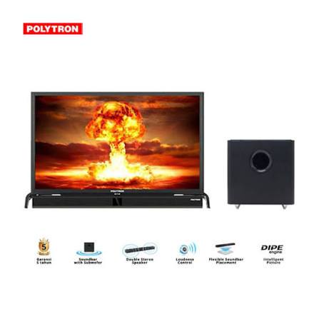 LED TV 32 Inch Polytron HD Ready Cinemax Soundbar PLD-32B1550/W