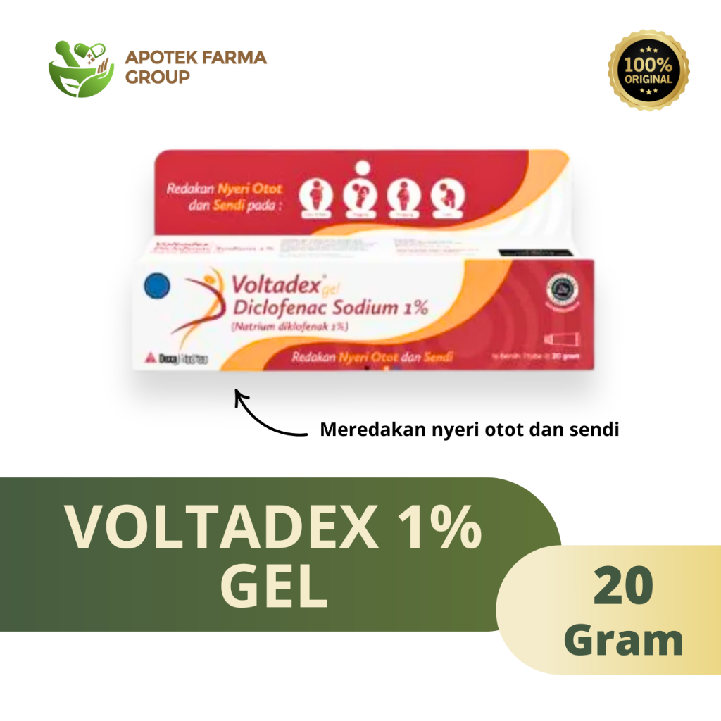VOLTADEX GEL 20 GR Diclofenac - Obat Oles Nyeri Sendi Otot Rematik Osteoartritis BPOM