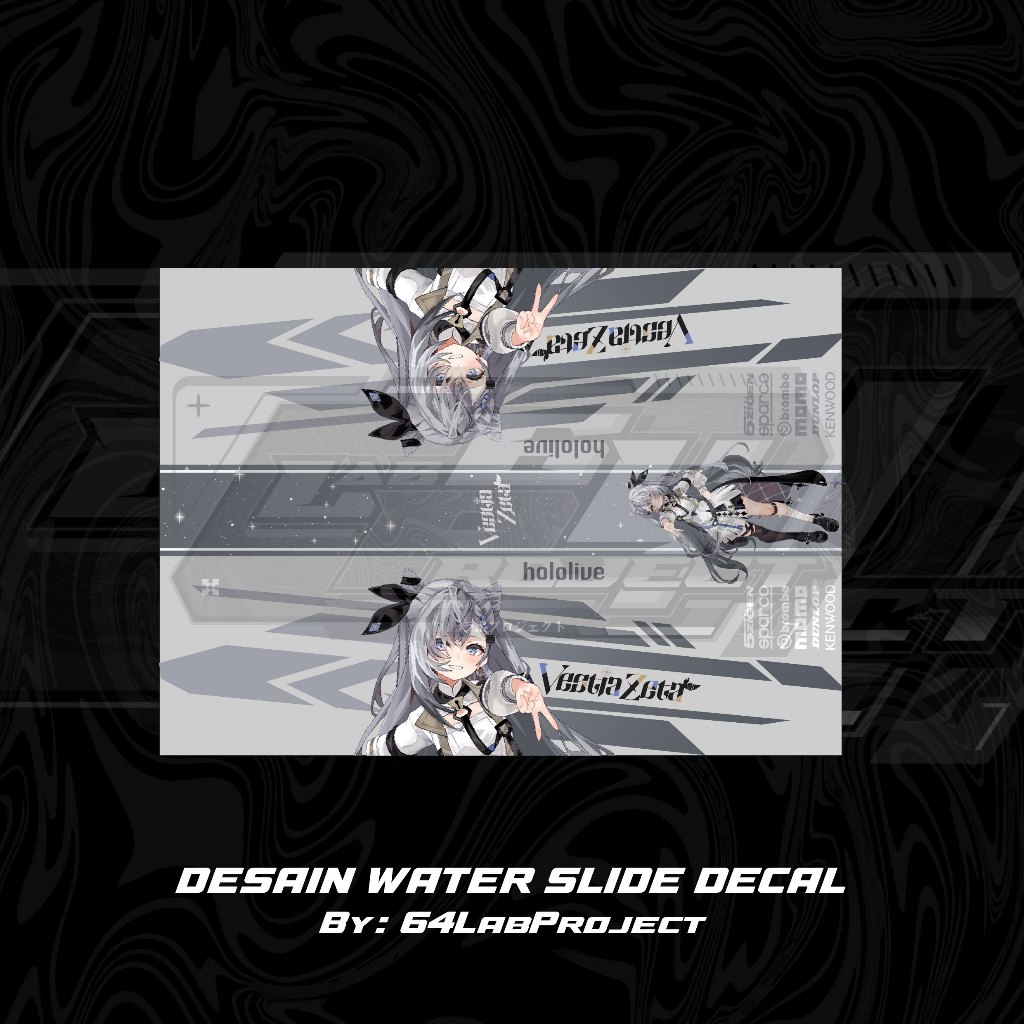 64LabProject - Water Slide Decal 1:64 - Itasha Series: Vestia Zeta (Hololive)