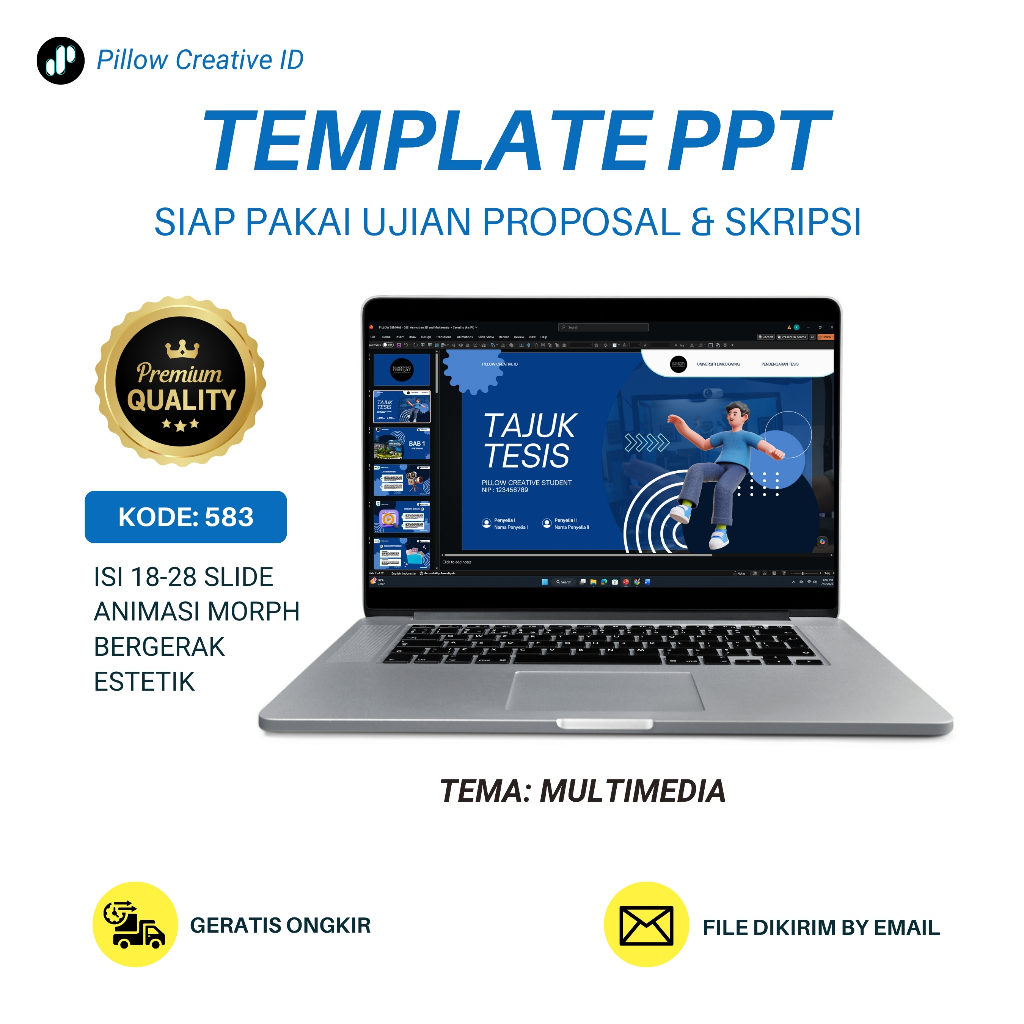 Template Powerpoint – Tema Animation 3D and Multimedia