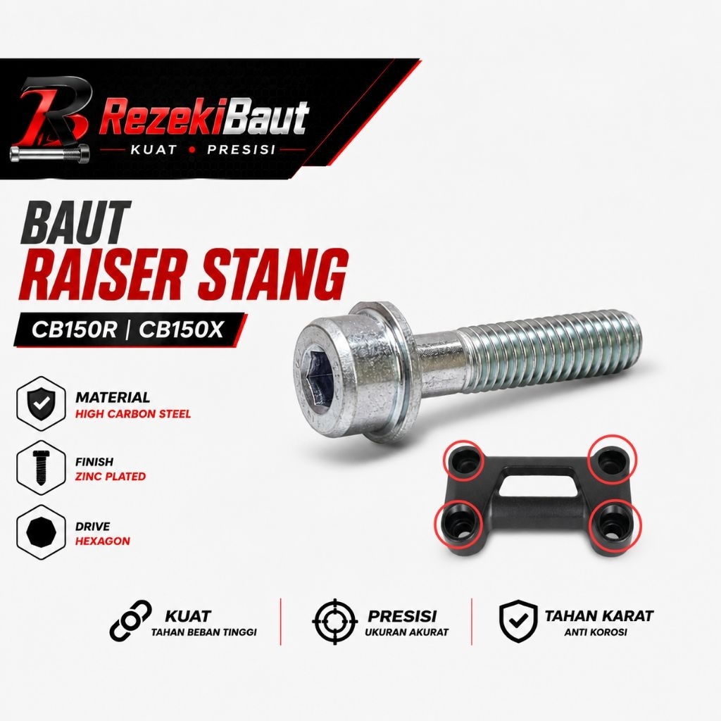 Baut Raiser Stang Set CB150R CB150X M8x32 ORI