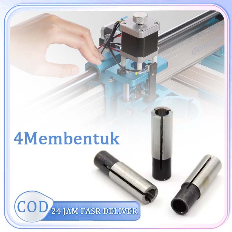 4pcs/set Adapter Collet Sleeve Router Collet Lurus Trimmer CNC Konverter Mata Pisau Collet Reducer R