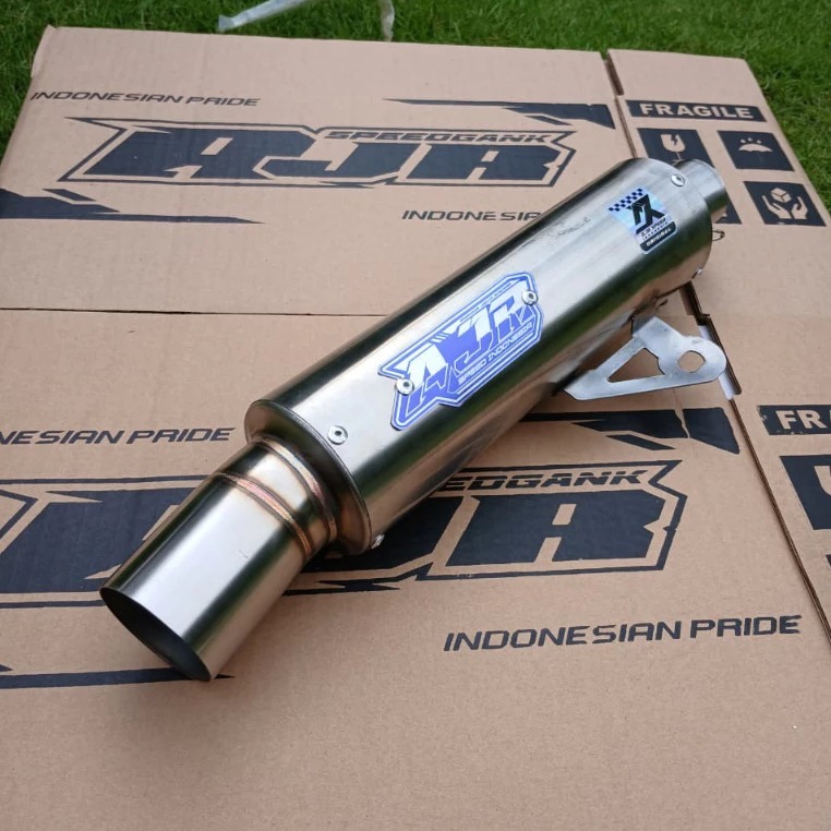 AJR SPEED _ Silincer Knalpot Racing Salemba Titan Moncong Drag Bebasan Out 50mm Inlet 38mm Original 