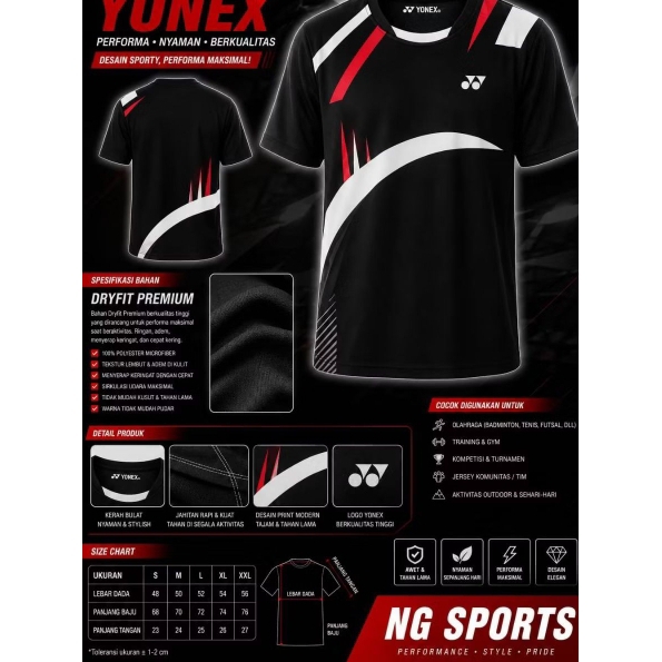 Jersey Badminton Yonex Import New Design