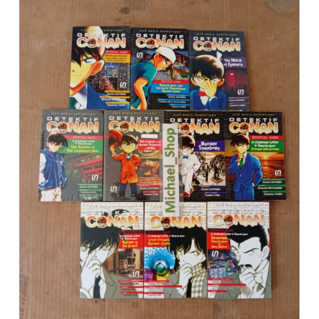 SET 10 Novel Komik Detektif Conan Special Case A Challenge Letter to Shinichi Kudo Murder in the cou