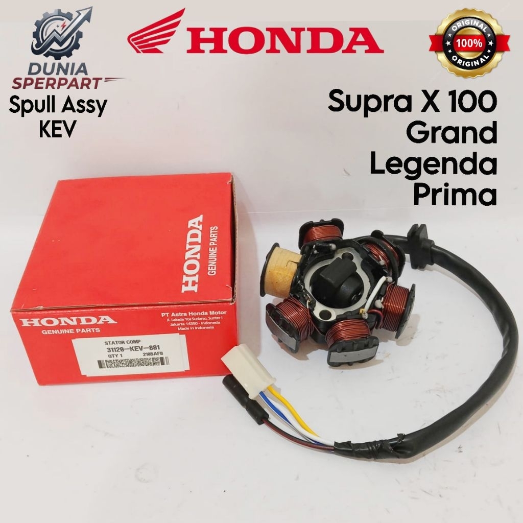 Spul Stator Honda Supra X 100 Grand Legenda Prima Original AHM 31126-KEV-881