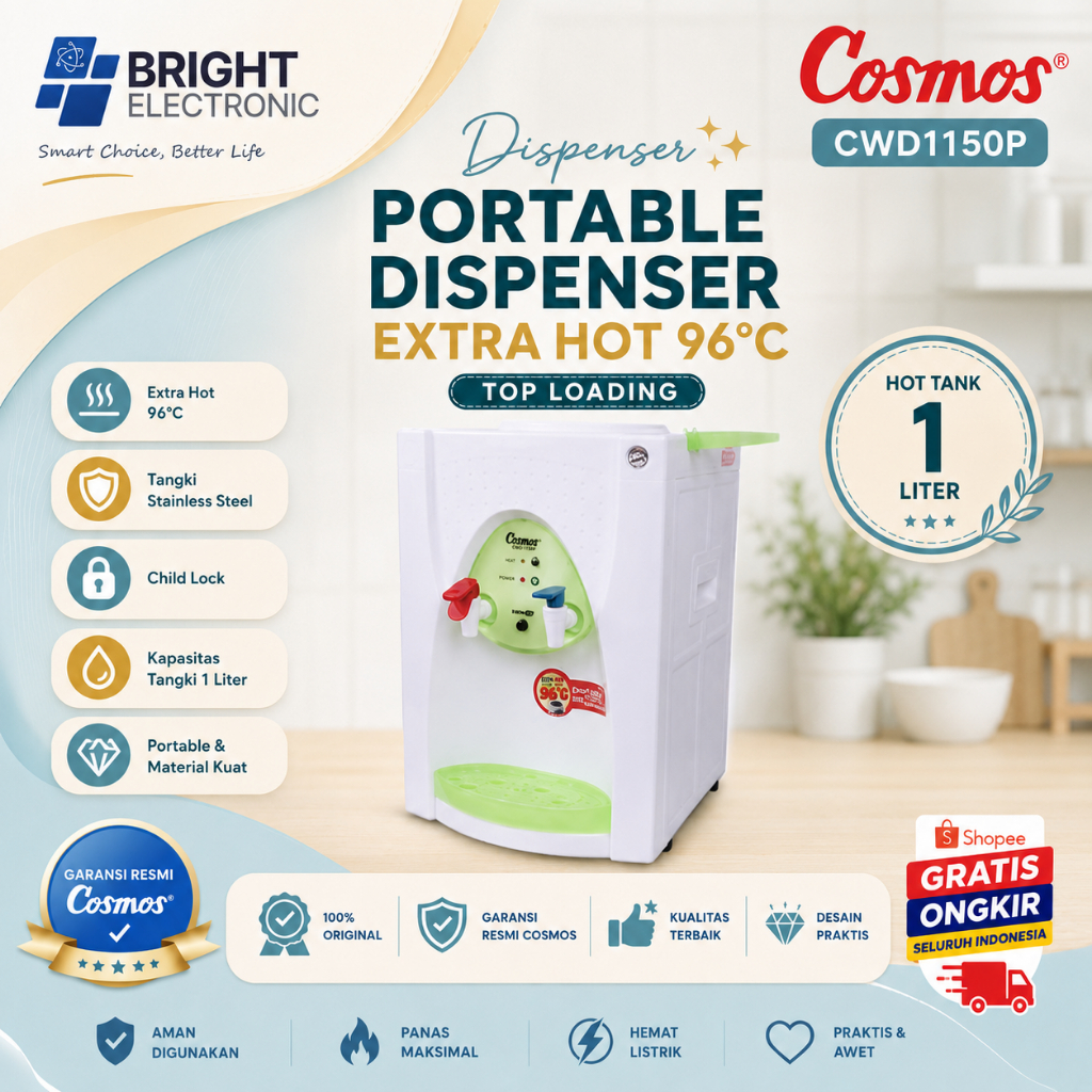 COSMOS DISPENSER HOT & FRESH CWD1150P/CWD-1150P/CWD-1150-P/CWD 1150P/CWD 1150 P/CWD-1150 P TERMURAH