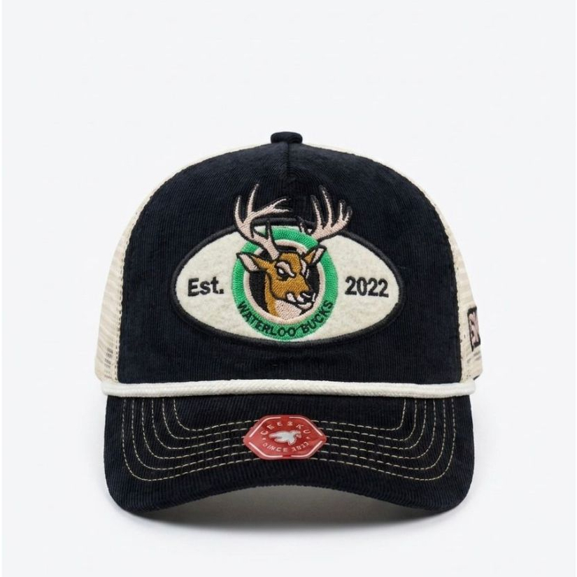 CSKU - Trucker hat Corduroy Caps Blue Black Cream
