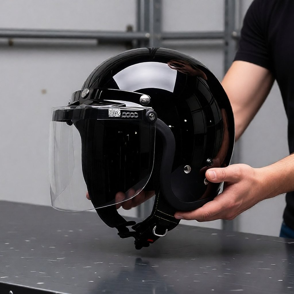 Helm Bogo Classic Pria dan Wanita Dewasa Kaca Datar Dan Kaca Cembung - Helm Retro Murah SNI Kualitas