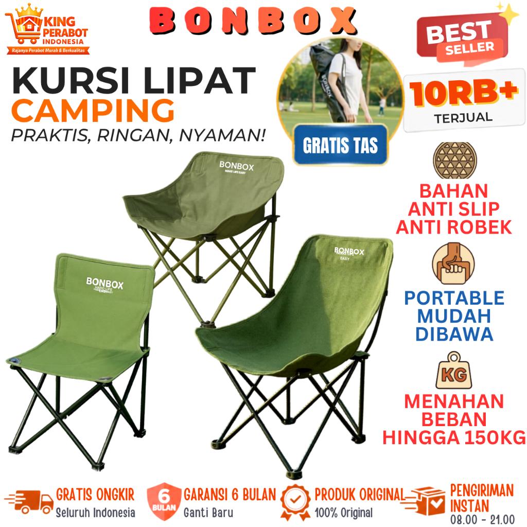 Kursi Lipat Meja Lipat Camping Outdoor Serbaguna Tebal Dan Tahan Aus Kursi Lipat Camping Portable Be