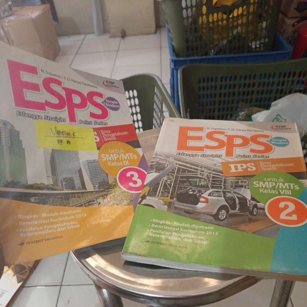 BUKU PAKET BEKAS LAYAK PAKAI ESPS 1 2 3 VIII IX IPS ERLANGGA KTSP KURIKULUM 2013 N SUPARNO PENDIDIKA