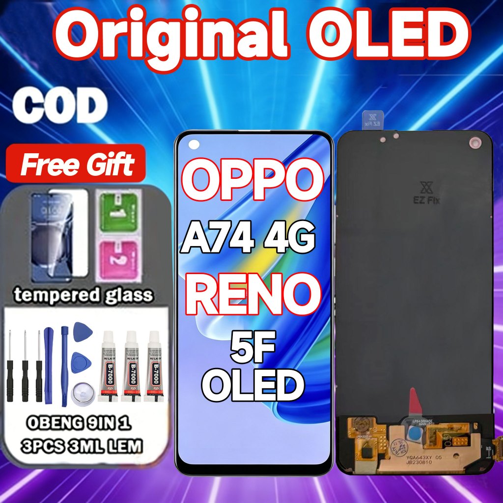 LCD TOUCHSCREEN OPPO-A74 4G/RENO 5F OLED FINGERPRINT FUNGSI