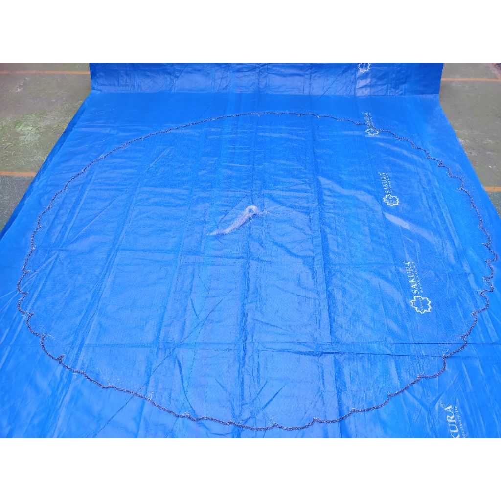 JALA IKAN JALA UDANG 2 METER FULL MEKAR HABIS BAHAN SENAR SIAP PAKAI LUBANG KECIL PEMBERAT TIMAH
