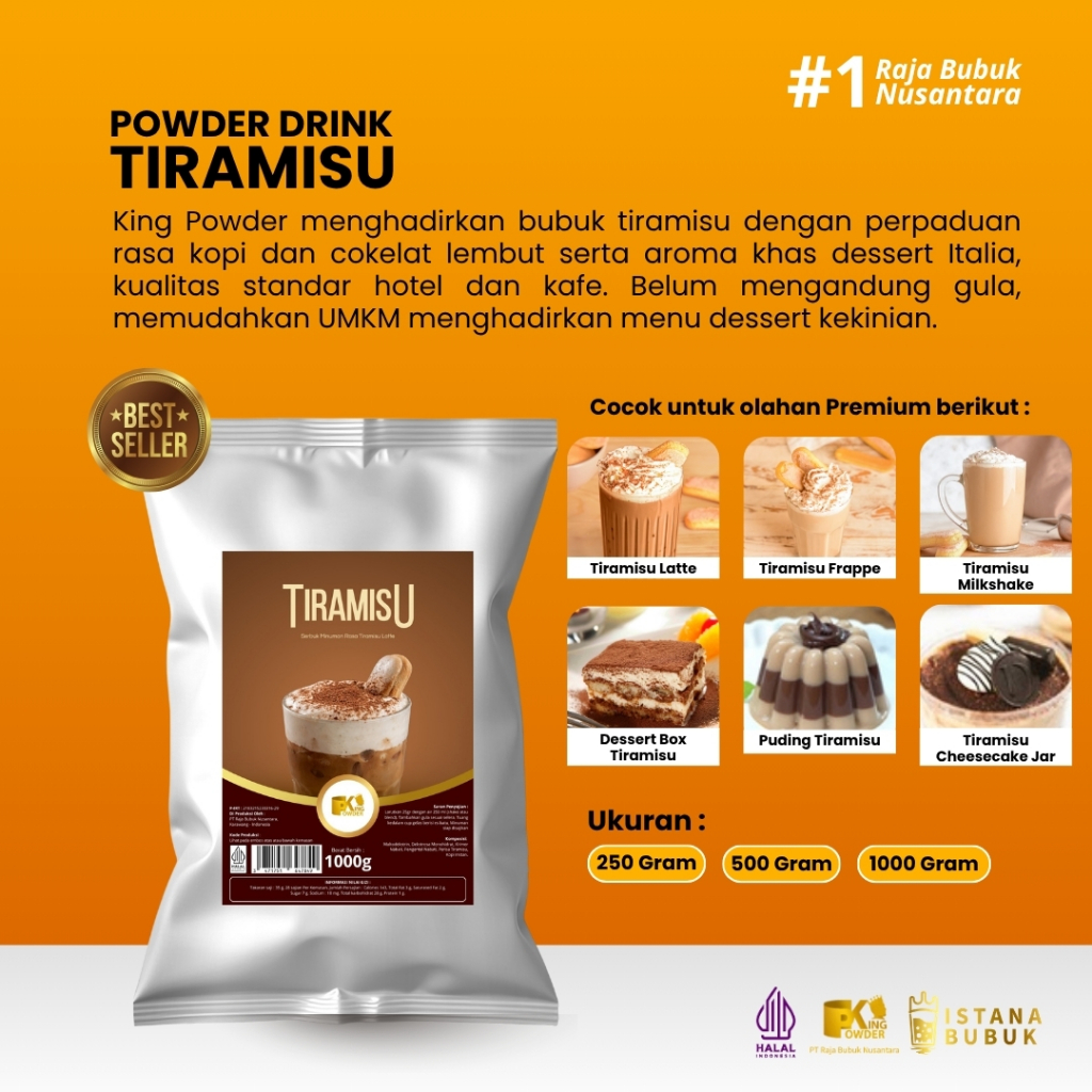 Bubuk Minuman Tiramisu Bubuk Minuman rasa Tiramisu Powder Drink Tiramisu Serbuk Minuman Tiramisu