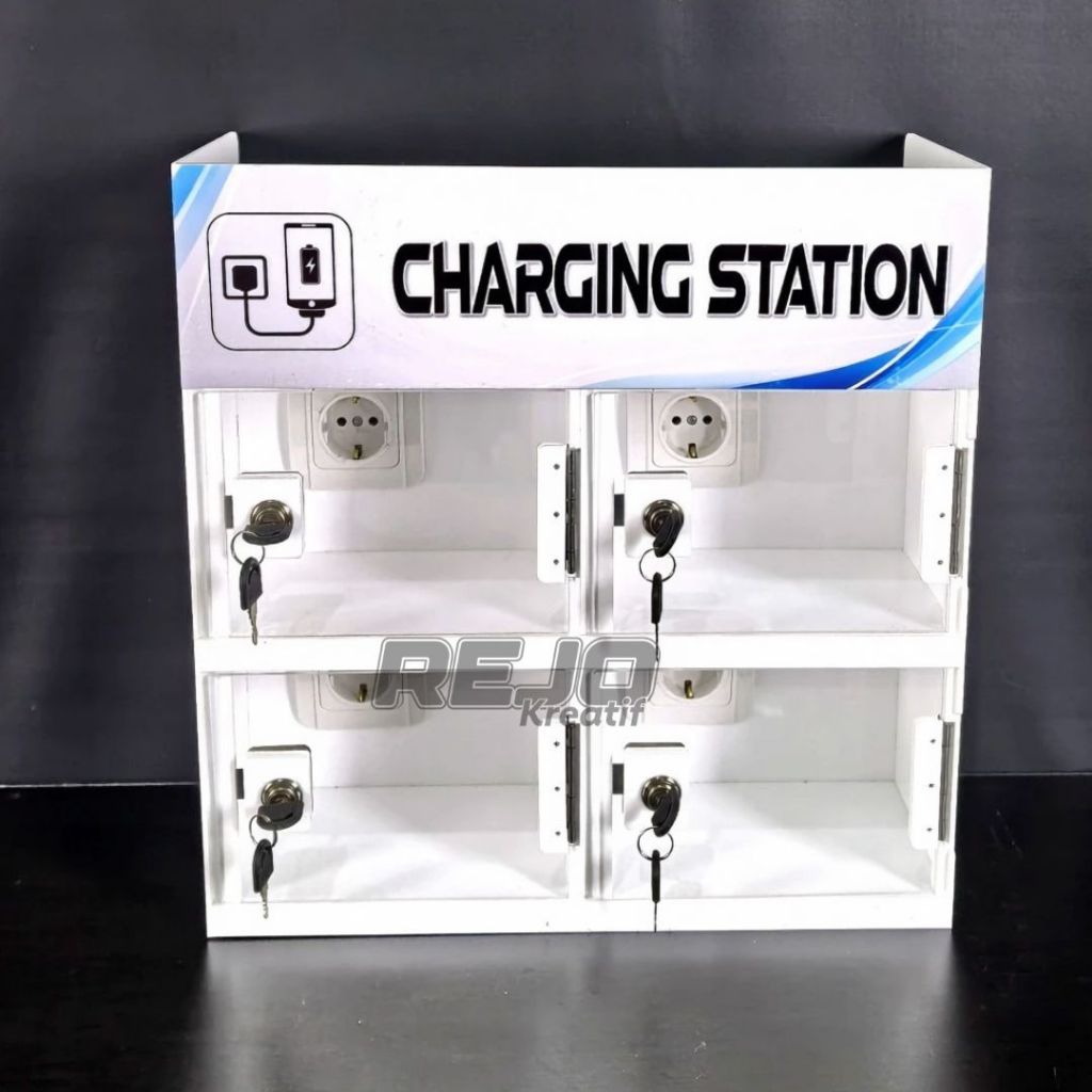 Box Charger HP / Charging Station Akriliik 4 Kotak