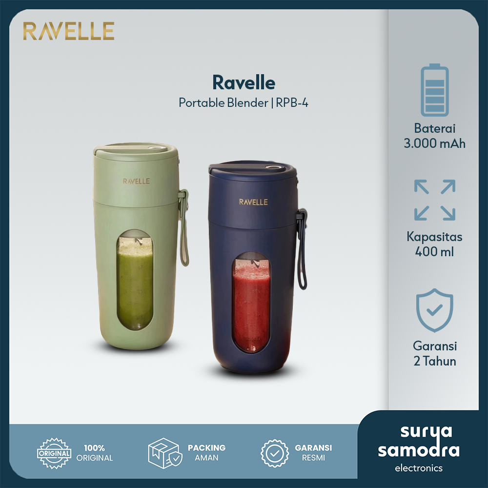 Ravelle - Vitae Blender Portable Ravelle 400ml USB Rechargeable - Blender Jus Buah Smoothie Milkshak