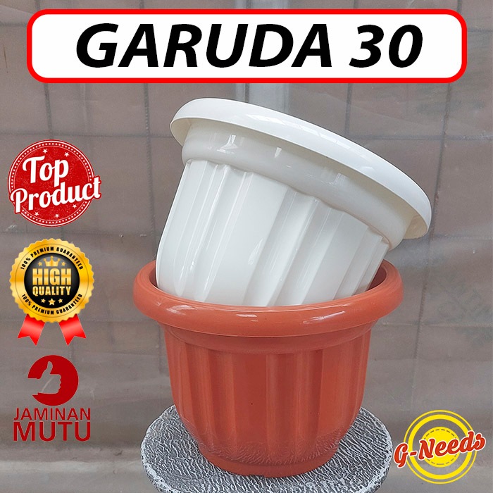 Pot Plastik Hitam GARUDA 30 Diameter 30cm WARNA