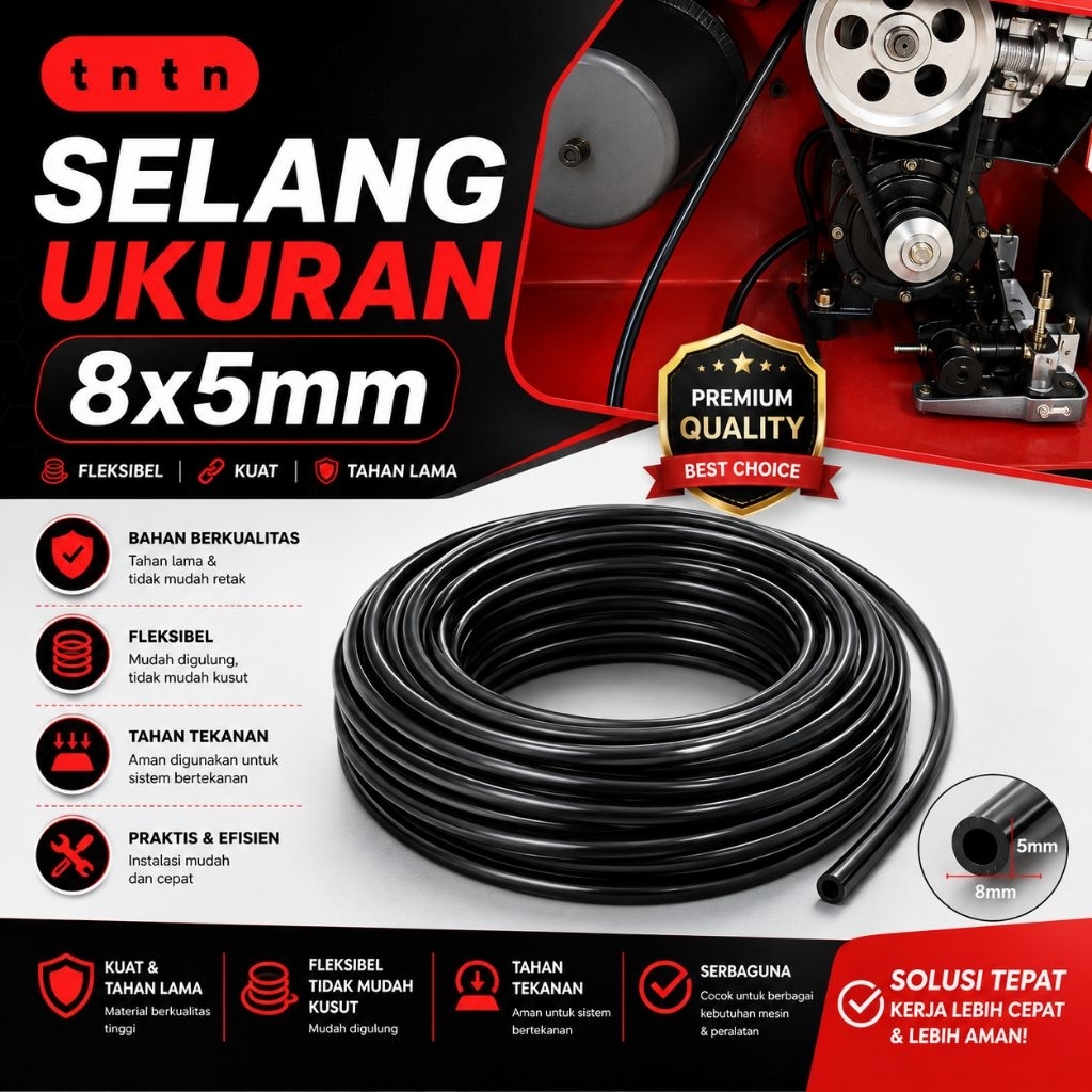 5meter selang 8mm untuk service mesin bukaan ban tyre changer semua merk
