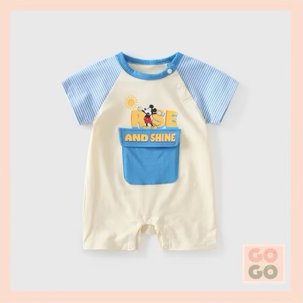 GOBABYGO.ID Disney Romper Karakter Bayi Mickey Minnie