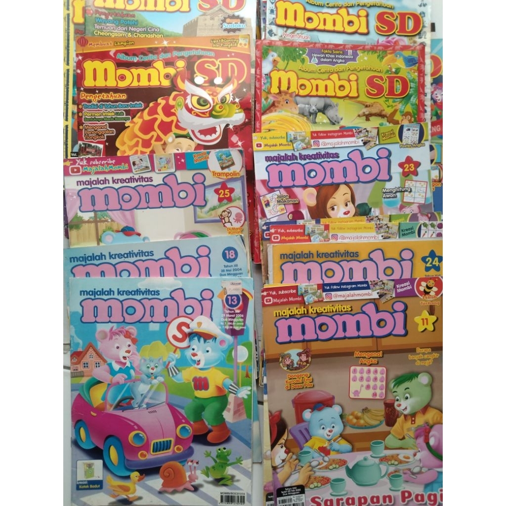 Majalah Kreativitas Anak Majalah MOMBI TK & MOMBI SD bekas Mulus