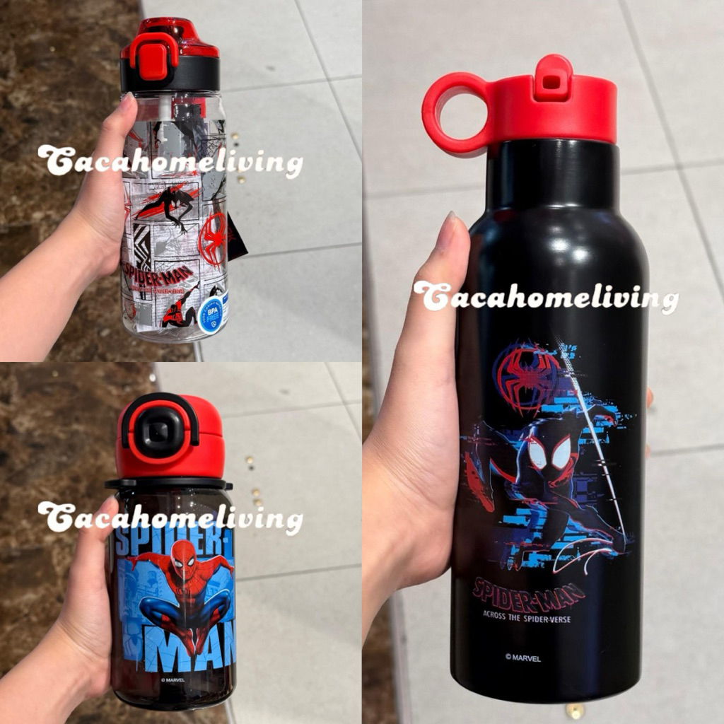 Miniso x Marvel - Tumbler / Botol Minum Plastik / Termos Stailess Spiderman Marvel Printed Collectio