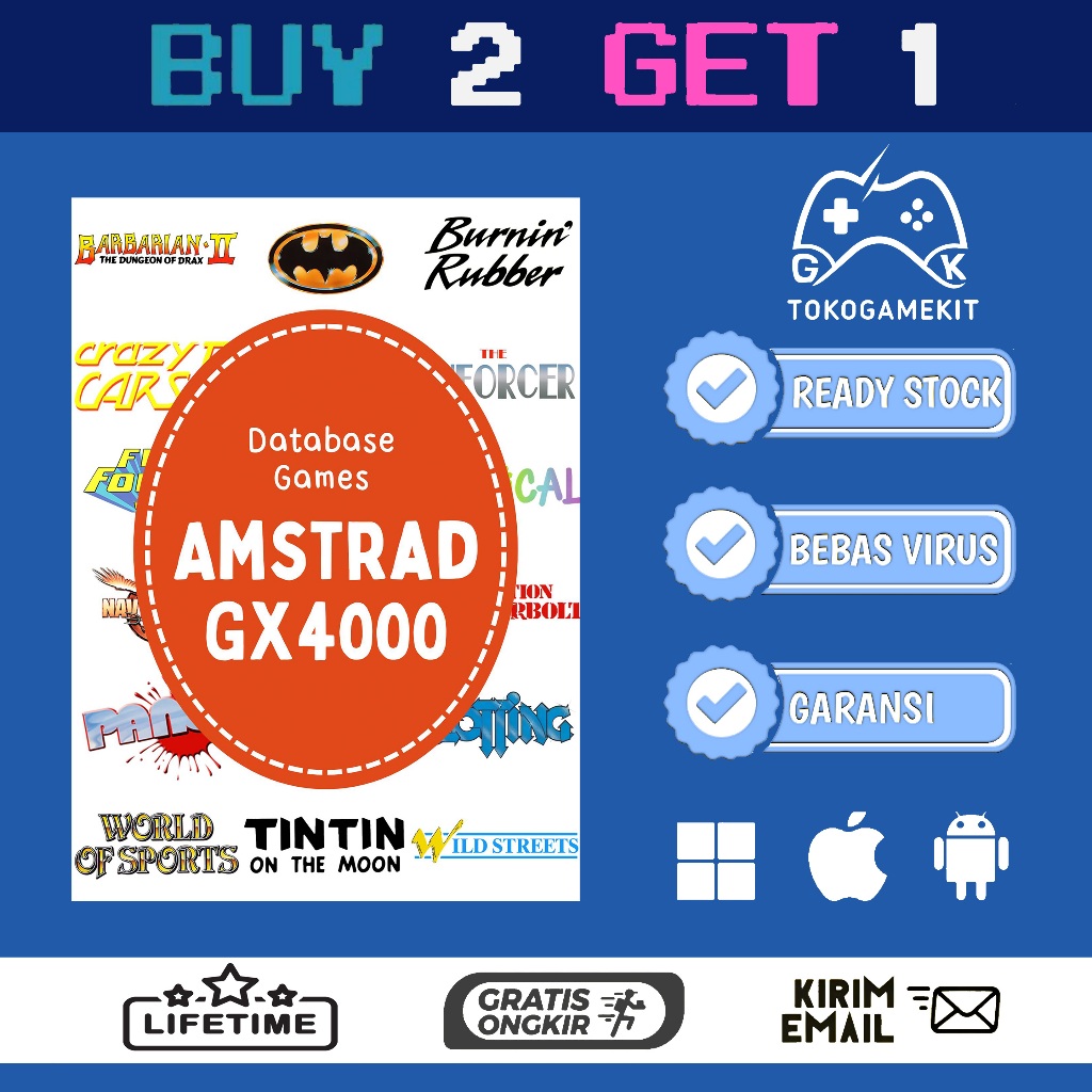 [G0414] Database Games - Amstrad GX4000 (1990) - Game PC HP Windows Android MacOS IOS