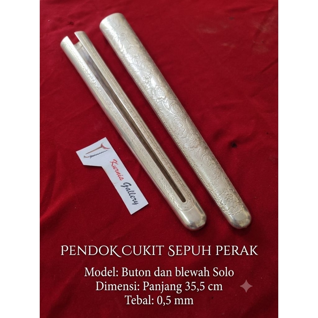 Pendok Keris Cukit Sepuh Perak tebal