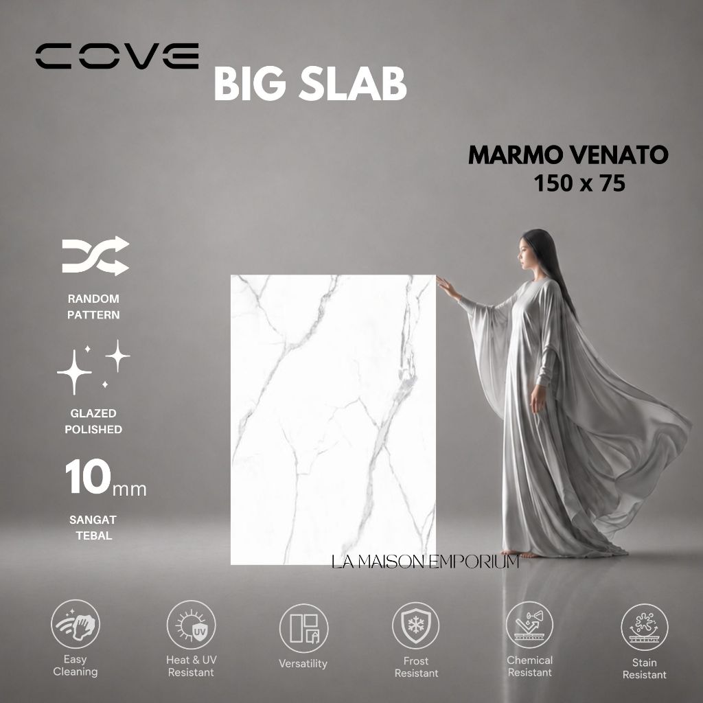 Granit Big Slab 75x150 Cove qiahui MARMO VENATO / Granite Tile Besar 150x75 marmer dinding Lantai me