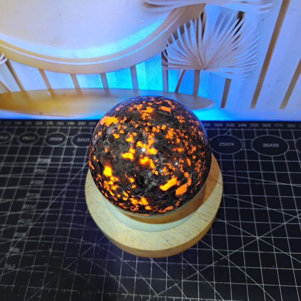 Natural Batu Yooperlite Sphere (2) Asli Batu Alam