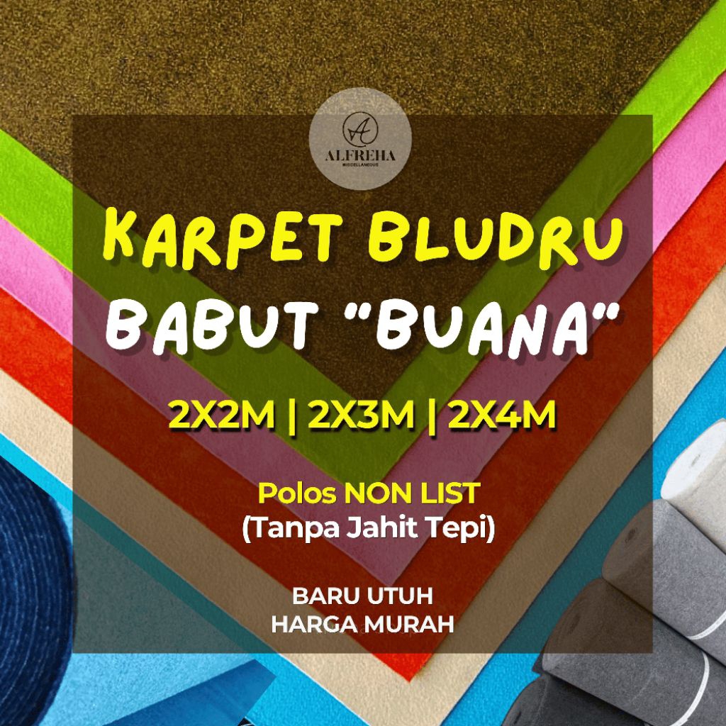 KARPET MURAH NONList 2x2, 2x3, 2x4 METER || NEW || KARPET BLUDRU BUANA