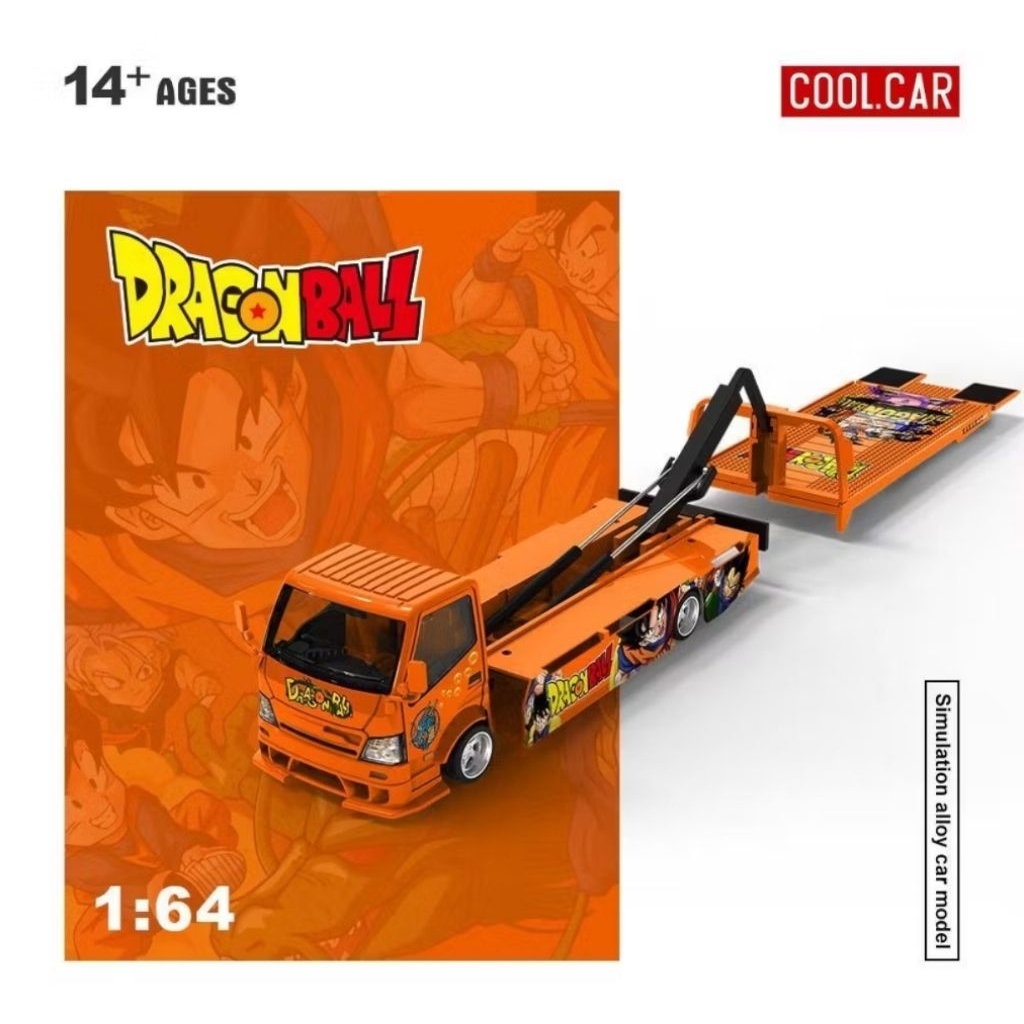 Cool Car Hino H300 Flatbed Transport Trailer Truck livery dragon ball