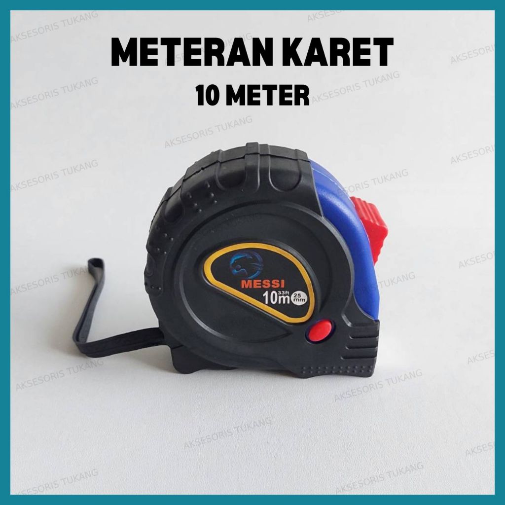 Meteran Karet 10 Meter / Meteran Tukang 10 M Karet Measuring Tape 10m
