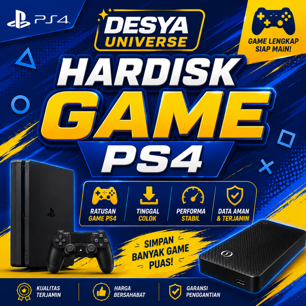 Hardisk PS4 HEN 500GB 1TB | Hardisk Isi Game PS4 | Plug & Play